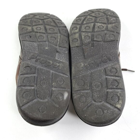 Propet Shoes Mens US Size 9.5 Brown Leather Orthopedic Oxford Comfort Sneakers - Picture 8 of 9